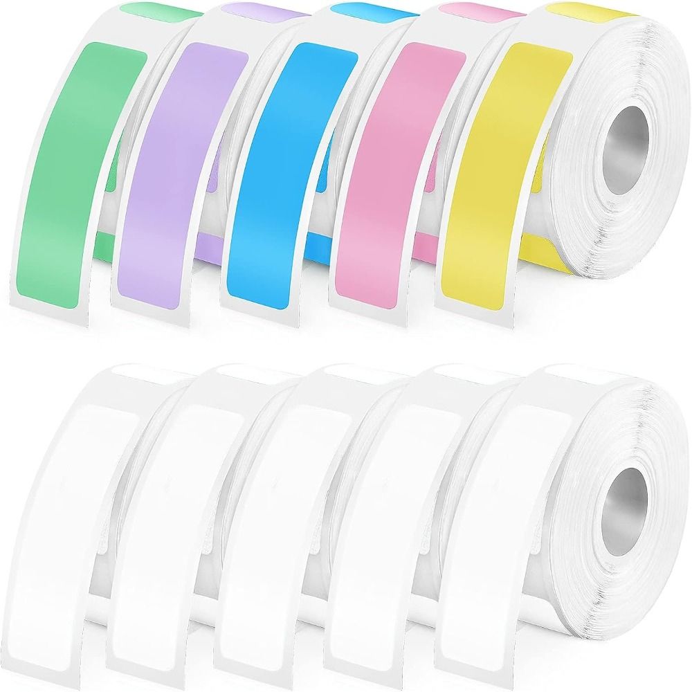 Label Maker - Kertas Pembuat Label Perekat Berwarna-warni 12mm×40mm